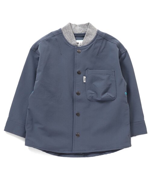 F.O.KIDS(エフオーキッズ)の「JRDコラボ リブ襟シャツブルゾン(ブルゾン・キッズ・ブルー/ベージュ・120/100/140/90/150/110/130)」の2枚目の写真