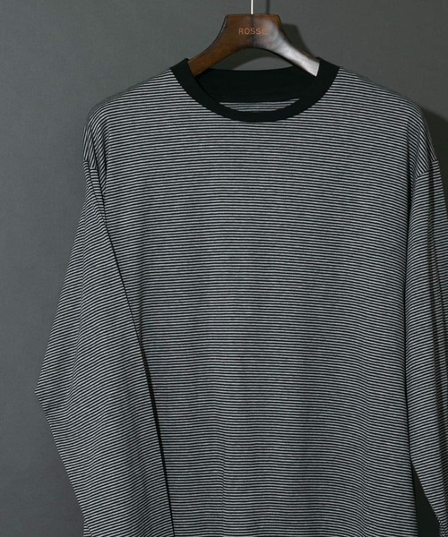 URBAN RESEARCH ROSSO MEN(アーバンリサーチロッソメン)の「『XLサイズあり』JAPAN FABRICロングスリーブクルーTシャツ(Tシャツ/カットソー・メンズ・ブラック系その他/ブラック/ネイビー/ベージュ系その他/グレー系その他/シルバー・LARGE/X-LARGE/MEDIUM)」の4枚目の写真