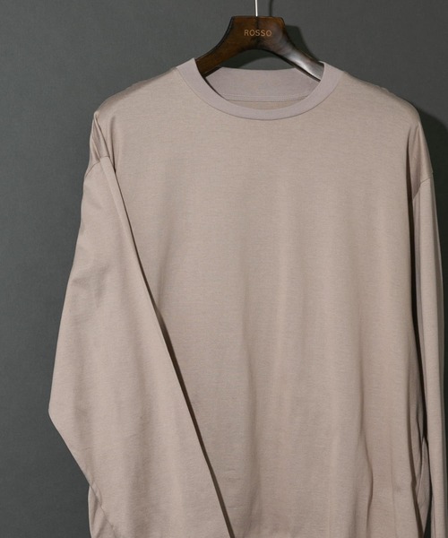 URBAN RESEARCH ROSSO MEN(アーバンリサーチロッソメン)の「『XLサイズあり』JAPAN FABRICロングスリーブクルーTシャツ(Tシャツ/カットソー・メンズ・ブラック系その他/ブラック/ネイビー/ベージュ系その他/グレー系その他/シルバー・LARGE/X-LARGE/MEDIUM)」の1枚目の写真