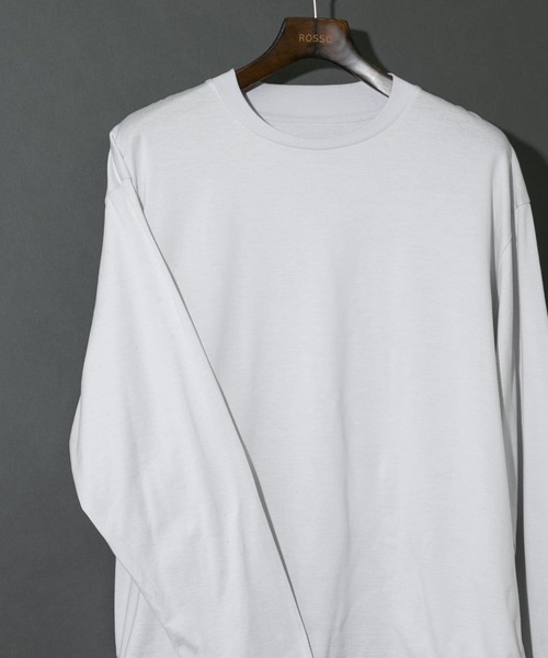 URBAN RESEARCH ROSSO MEN(アーバンリサーチロッソメン)の「『XLサイズあり』JAPAN FABRICロングスリーブクルーTシャツ(Tシャツ/カットソー・メンズ・ブラック系その他/ブラック/ネイビー/ベージュ系その他/グレー系その他/シルバー・LARGE/X-LARGE/MEDIUM)」の6枚目の写真