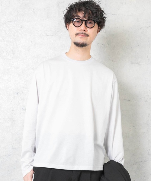 URBAN RESEARCH ROSSO MEN(アーバンリサーチロッソメン)の「『XLサイズあり』JAPAN FABRICロングスリーブクルーTシャツ(Tシャツ/カットソー・メンズ・ブラック系その他/ブラック/ネイビー/ベージュ系その他/グレー系その他/シルバー・LARGE/X-LARGE/MEDIUM)」の7枚目の写真