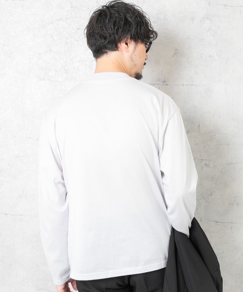 URBAN RESEARCH ROSSO MEN(アーバンリサーチロッソメン)の「『XLサイズあり』JAPAN FABRICロングスリーブクルーTシャツ(Tシャツ/カットソー・メンズ・ブラック系その他/ブラック/ネイビー/ベージュ系その他/グレー系その他/シルバー・LARGE/X-LARGE/MEDIUM)」の9枚目の写真