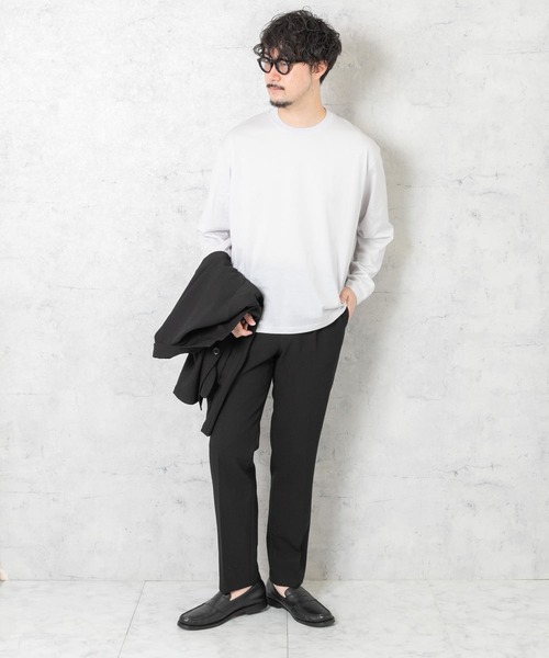 URBAN RESEARCH ROSSO MEN(アーバンリサーチロッソメン)の「『XLサイズあり』JAPAN FABRICロングスリーブクルーTシャツ(Tシャツ/カットソー・メンズ・ブラック系その他/ブラック/ネイビー/ベージュ系その他/グレー系その他/シルバー・LARGE/X-LARGE/MEDIUM)」の10枚目の写真