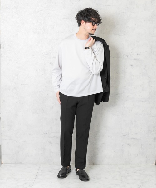 URBAN RESEARCH ROSSO MEN(アーバンリサーチロッソメン)の「『XLサイズあり』JAPAN FABRICロングスリーブクルーTシャツ(Tシャツ/カットソー・メンズ・ブラック系その他/ブラック/ネイビー/ベージュ系その他/グレー系その他/シルバー・LARGE/X-LARGE/MEDIUM)」の11枚目の写真