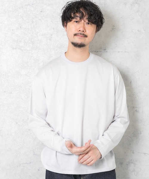 URBAN RESEARCH ROSSO MEN(アーバンリサーチロッソメン)の「『XLサイズあり』JAPAN FABRICロングスリーブクルーTシャツ(Tシャツ/カットソー・メンズ・ブラック系その他/ブラック/ネイビー/ベージュ系その他/グレー系その他/シルバー・LARGE/X-LARGE/MEDIUM)」の13枚目の写真