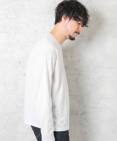 URBAN RESEARCH ROSSO MEN(アーバンリサーチロッソメン)の「『XLサイズあり』JAPAN FABRICロングスリーブクルーTシャツ(Tシャツ/カットソー・メンズ・ブラック系その他/ブラック/ネイビー/ベージュ系その他/グレー系その他/シルバー・LARGE/X-LARGE/MEDIUM)」の16枚目の写真