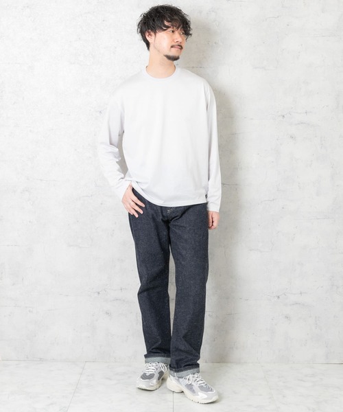URBAN RESEARCH ROSSO MEN(アーバンリサーチロッソメン)の「『XLサイズあり』JAPAN FABRICロングスリーブクルーTシャツ(Tシャツ/カットソー・メンズ・ブラック系その他/ブラック/ネイビー/ベージュ系その他/グレー系その他/シルバー・LARGE/X-LARGE/MEDIUM)」の18枚目の写真