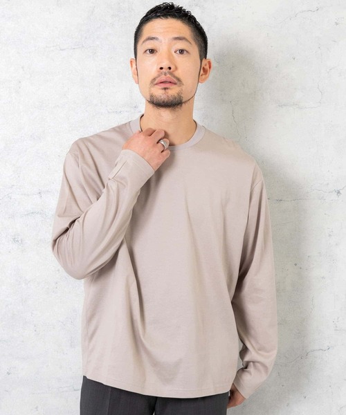 URBAN RESEARCH ROSSO MEN(アーバンリサーチロッソメン)の「『XLサイズあり』JAPAN FABRICロングスリーブクルーTシャツ(Tシャツ/カットソー・メンズ・ブラック系その他/ブラック/ネイビー/ベージュ系その他/グレー系その他/シルバー・LARGE/X-LARGE/MEDIUM)」の19枚目の写真