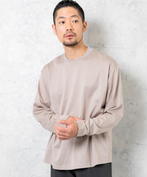 URBAN RESEARCH ROSSO MEN(アーバンリサーチロッソメン)の「『XLサイズあり』JAPAN FABRICロングスリーブクルーTシャツ(Tシャツ/カットソー・メンズ・ブラック系その他/ブラック/ネイビー/ベージュ系その他/グレー系その他/シルバー・LARGE/X-LARGE/MEDIUM)」の21枚目の写真
