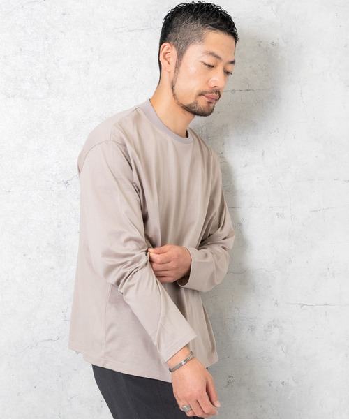 URBAN RESEARCH ROSSO MEN(アーバンリサーチロッソメン)の「『XLサイズあり』JAPAN FABRICロングスリーブクルーTシャツ(Tシャツ/カットソー・メンズ・ブラック系その他/ブラック/ネイビー/ベージュ系その他/グレー系その他/シルバー・LARGE/X-LARGE/MEDIUM)」の22枚目の写真