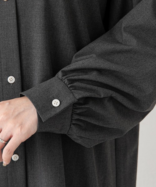 russet（ラシット）の「《qurumu》ロングシャツワンピース(O-251)（ワンピース・レディース・キャメル/チャコールグレー/ブラック・FREE）」の14枚目の写真