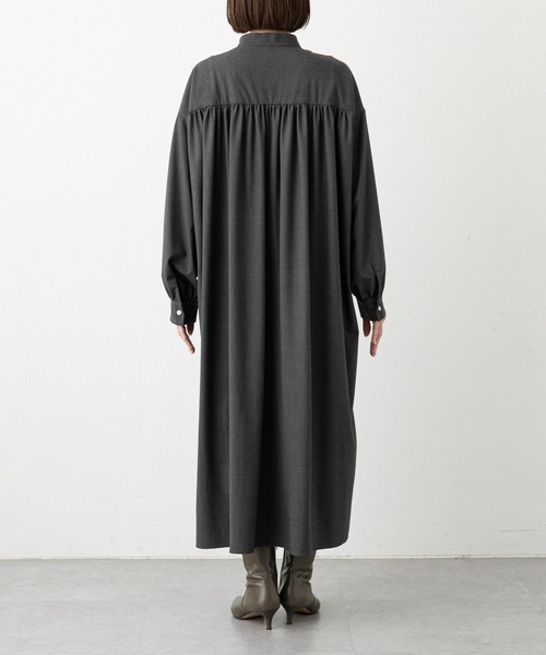 russet（ラシット）の「《qurumu》ロングシャツワンピース(O-251)（ワンピース・レディース・キャメル/チャコールグレー/ブラック・FREE）」の13枚目の写真