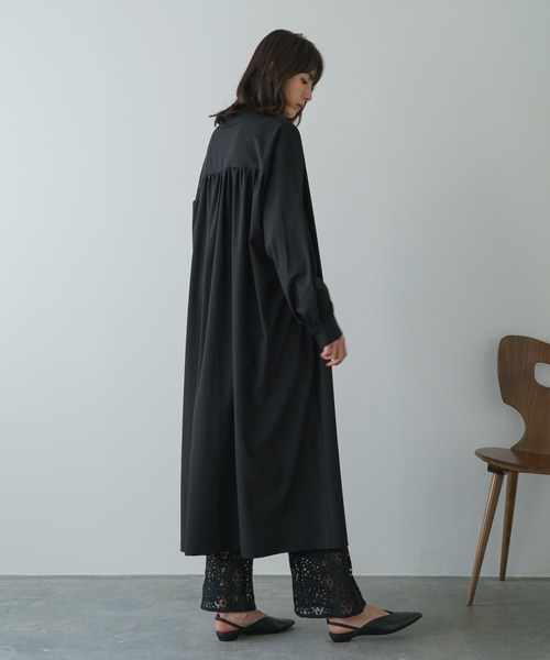 russet（ラシット）の「《qurumu》ロングシャツワンピース(O-251)（ワンピース・レディース・キャメル/チャコールグレー/ブラック・FREE）」の8枚目の写真