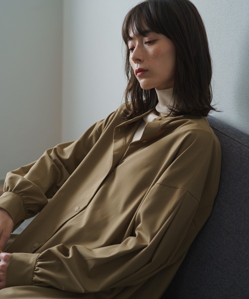 russet（ラシット）の「《qurumu》ロングシャツワンピース(O-251)（ワンピース・レディース・キャメル/チャコールグレー/ブラック・FREE）」の20枚目の写真