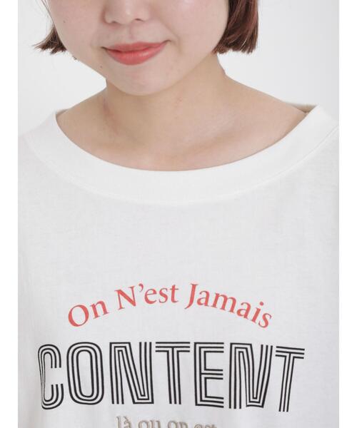 Samansa Mos2（サマンサ モスモス）の「刺繍入りプリントアソート七分袖カットソー（Tシャツ/カットソー・レディース・マスタード/ベージュ/チャコールグレー/オフホワイト・F）」の18枚目の写真