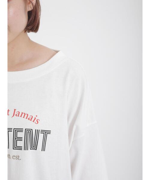 Samansa Mos2（サマンサ モスモス）の「刺繍入りプリントアソート七分袖カットソー（Tシャツ/カットソー・レディース・マスタード/ベージュ/チャコールグレー/オフホワイト・F）」の17枚目の写真