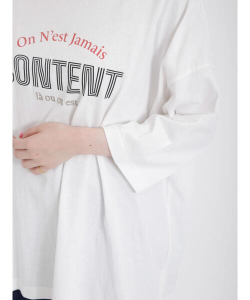 Samansa Mos2（サマンサ モスモス）の「刺繍入りプリントアソート七分袖カットソー（Tシャツ/カットソー・レディース・マスタード/ベージュ/チャコールグレー/オフホワイト・F）」の16枚目の写真