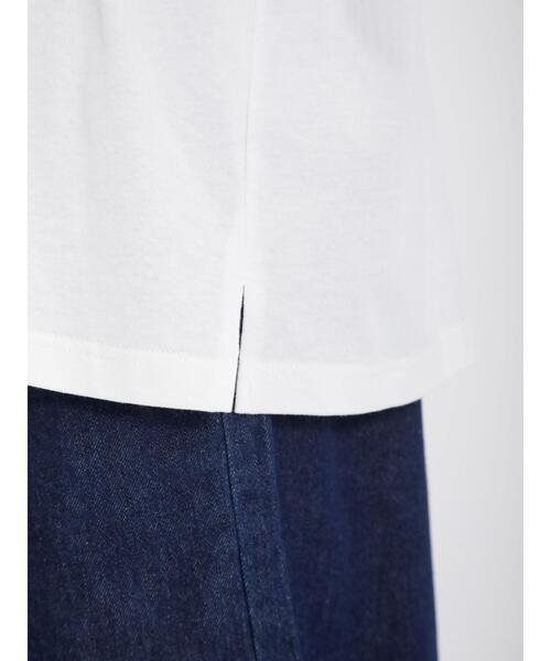 Samansa Mos2（サマンサ モスモス）の「刺繍入りプリントアソート七分袖カットソー（Tシャツ/カットソー・レディース・マスタード/ベージュ/チャコールグレー/オフホワイト・F）」の14枚目の写真