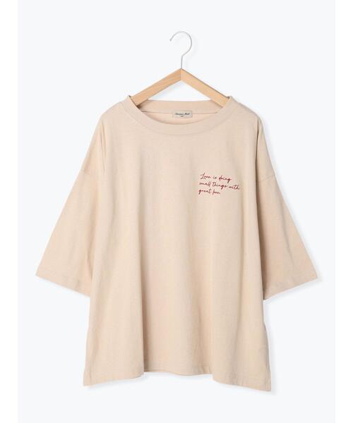 Samansa Mos2（サマンサ モスモス）の「刺繍入りプリントアソート七分袖カットソー（Tシャツ/カットソー・レディース・マスタード/ベージュ/チャコールグレー/オフホワイト・F）」の12枚目の写真