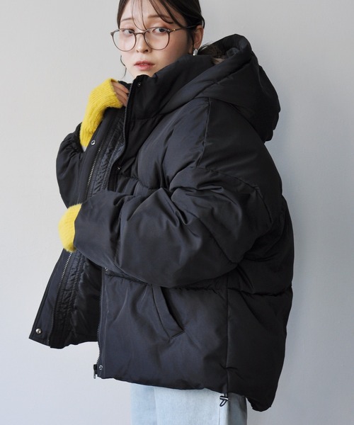 Meli rich（メリーリッチ）の「裾ラウンドフェイクダウンジャケット（ダウンジャケット/コート・レディース・ベージュ/アイボリー/ブラック/カーキ・MEDIUM）」の2枚目の写真