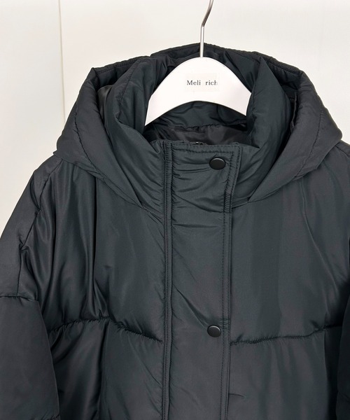 Meli rich（メリーリッチ）の「裾ラウンドフェイクダウンジャケット（ダウンジャケット/コート・レディース・ベージュ/アイボリー/ブラック/カーキ・MEDIUM）」の14枚目の写真