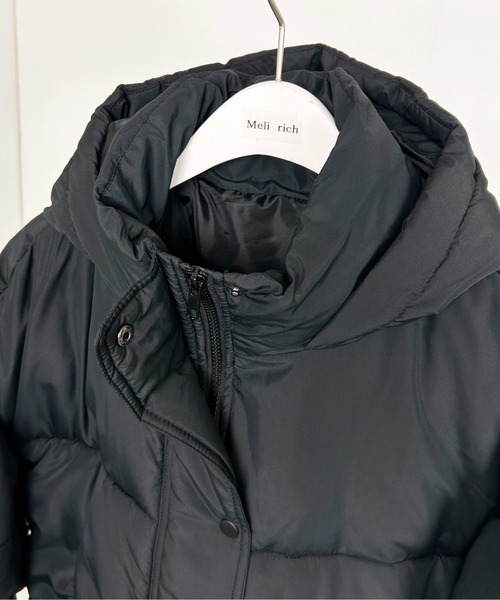 Meli rich（メリーリッチ）の「裾ラウンドフェイクダウンジャケット（ダウンジャケット/コート・レディース・ベージュ/アイボリー/ブラック/カーキ・MEDIUM）」の15枚目の写真