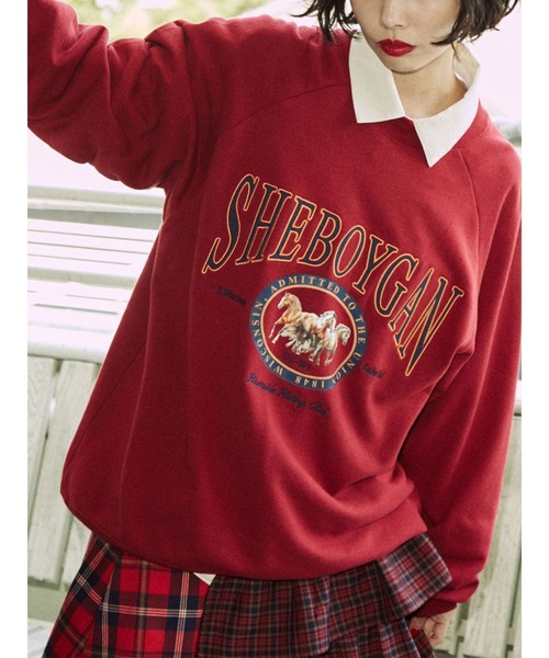 jouetie(ジュエティ)の「ホースライディングプルオーバー【スウェット/トレーナー】(スウェット・レディース・ブラック/グレー/イエロー/ボルドー・MEDIUM)」の4枚目の写真