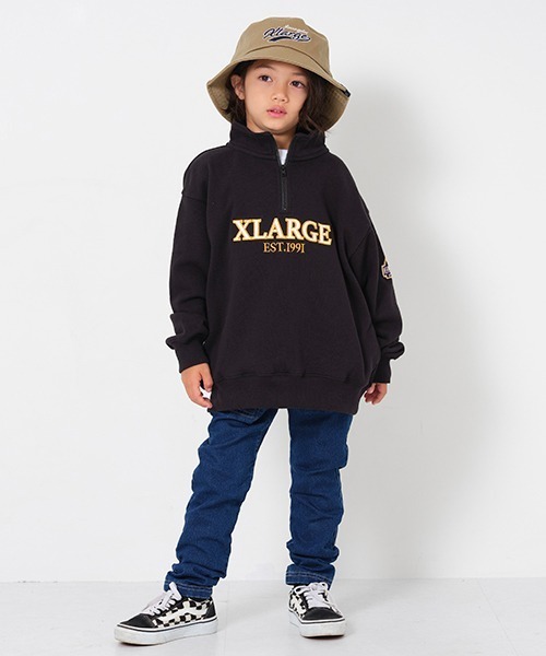 XLARGE KIDS（エクストララージキッズ）の「ジョグデニムマチツキパンツ（デニムパンツ・キッズ・グレー/ネイビー・100cm/140cm/80ｃｍ/120cm/110cm/90cm/130cm）」の3枚目の写真