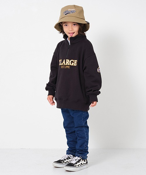 XLARGE KIDS（エクストララージキッズ）の「ジョグデニムマチツキパンツ（デニムパンツ・キッズ・グレー/ネイビー・100cm/140cm/80ｃｍ/120cm/110cm/90cm/130cm）」の4枚目の写真