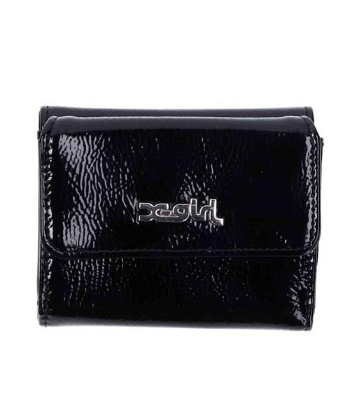 X-girl（エックスガール）の「FAUX PATENT LEATHER MINI WALLET（財布・レディース・ブラック/オレンジ/ライトグリーン・ONE SIZE）」の2枚目の写真