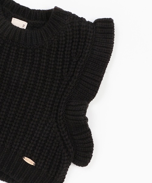 petit main（プティマイン）の「ニットベストセット柄ワンピース（シャツワンピース・キッズ・ライトブルー/グリーン・80ｃｍ/90cm/100cm/130cm/120cm/110cm）」の6枚目の写真