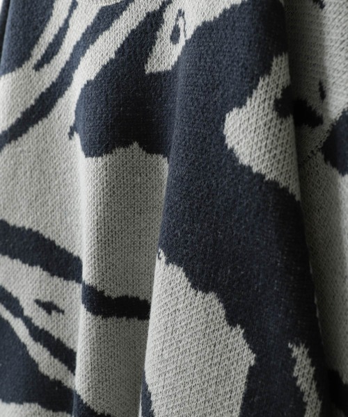 NILWAY（ニルウェイ）の「アソート総柄クルーネックジャガードニット（ニット/セーター・メンズ・グレー系/ブラック系/ネイビー系/ブラック系1・MEDIUM/LARGE）」の8枚目の写真