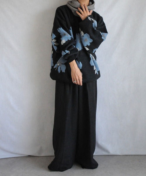 NILWAY（ニルウェイ）の「アソート総柄クルーネックジャガードニット（ニット/セーター・メンズ・グレー系/ブラック系/ネイビー系/ブラック系1・MEDIUM/LARGE）」の22枚目の写真