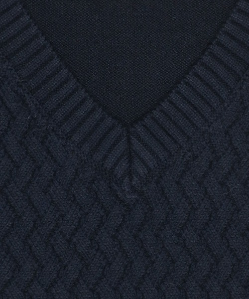 TOKYO SHIRTS(トウキョウシャツ)の「Vネック ベーシック ニットベスト(ニット/セーター・レディース・チャコールグレー/ベージュ/ネイビー・M/L/LL)」の7枚目の写真