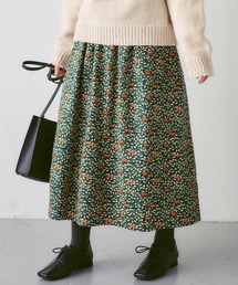 おさんぽ猫プリントバルーンスカート