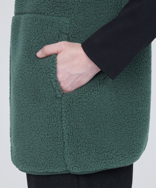 無印良品（ムジルシリョウヒン）の「ボアフリースベスト（ベスト・レディース・スモーキーグリーン系/ネイビー系/アイボリー・XL/XS/S/L/M/XXL）」の16枚目の写真