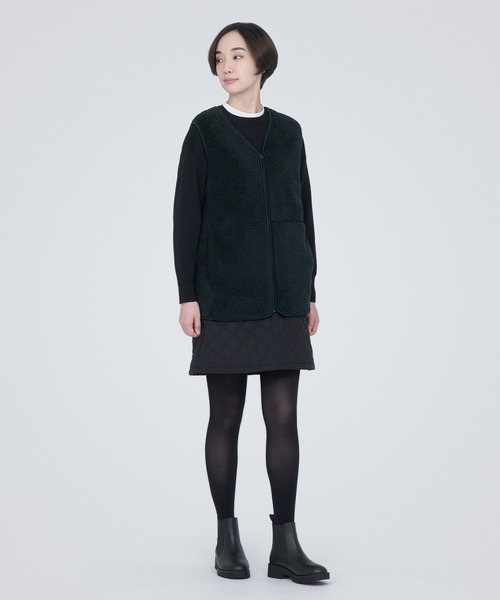 無印良品（ムジルシリョウヒン）の「ボアフリースベスト（ベスト・レディース・スモーキーグリーン系/ネイビー系/アイボリー・XL/XS/S/L/M/XXL）」の20枚目の写真