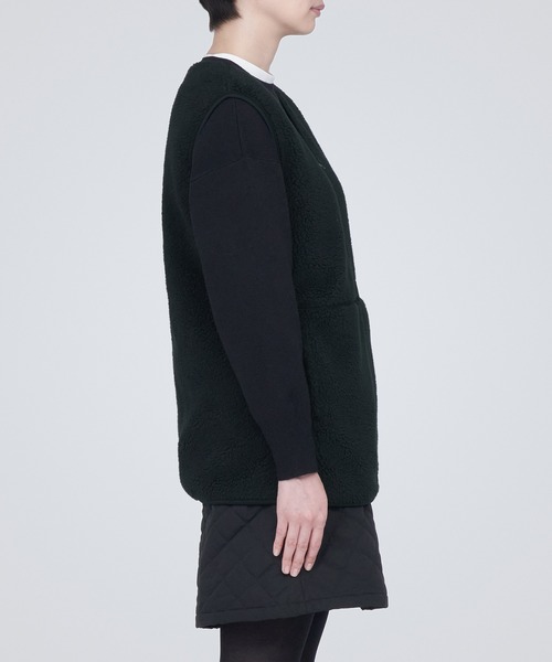 無印良品（ムジルシリョウヒン）の「ボアフリースベスト（ベスト・レディース・スモーキーグリーン系/ネイビー系/アイボリー・XL/XS/S/L/M/XXL）」の21枚目の写真