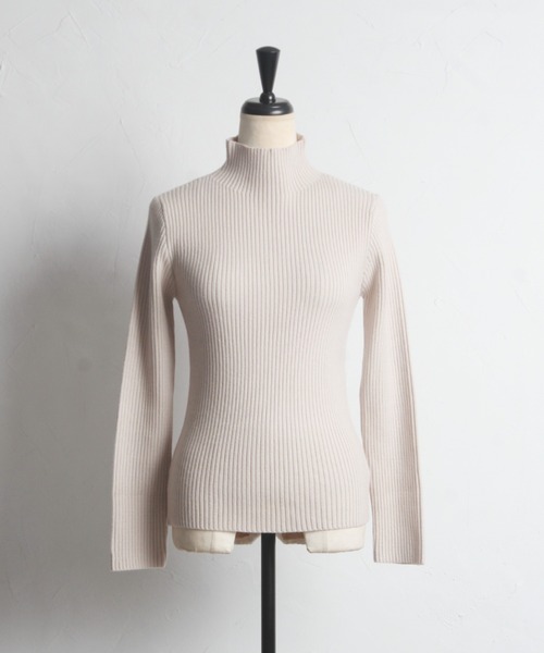 tocco closet(トッコ クローゼット)の「ハイネックベーシックリブニットプルオーバー(ニット/セーター・レディース・ブラック/ネイビー/モカ/ベージュ系その他・M)」の14枚目の写真