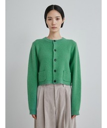 美品♡ミースロエシャギーコンパクトニットカーディガンアンゴラ 美品♡ミースロエシャギーコンパクトニットカーディガンアンゴラ