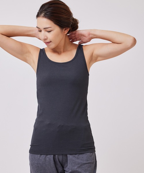 NERGY（ナージー）の「【UV】マイクロタッチレイヤードトップス（Tシャツ/カットソー・レディース・ブラック/チャコールグレー・FREE）」の10枚目の写真