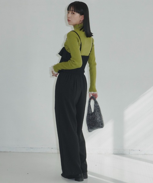 Aunt Marie's（アントマリーズ）の「フロントフリルオールインワン（つなぎ/オールインワン・レディース・チャコールグレー/ブラック・FREE）」の7枚目の写真