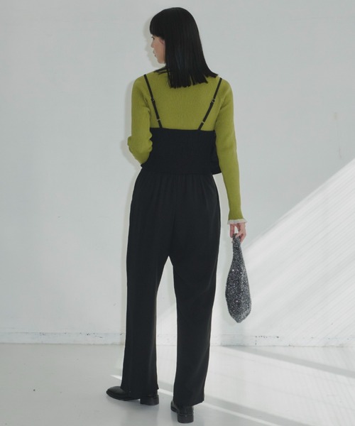 Aunt Marie's（アントマリーズ）の「フロントフリルオールインワン（つなぎ/オールインワン・レディース・チャコールグレー/ブラック・FREE）」の8枚目の写真