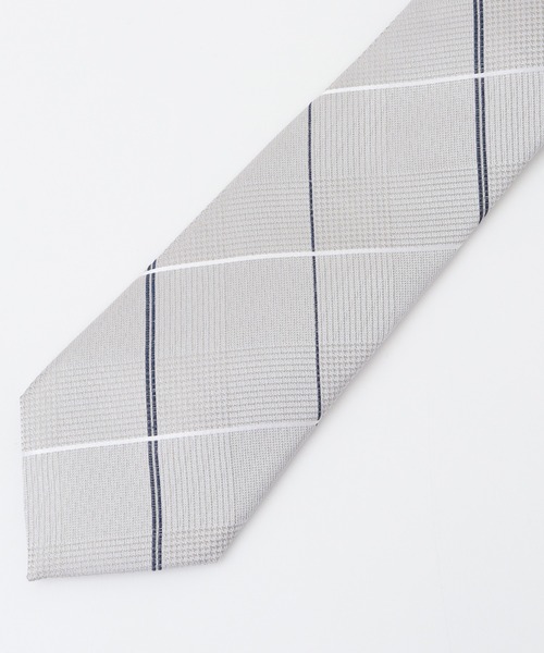 MEN'S BIGI(メンズビギ)の「チェック柄シルクネクタイ(ネクタイ・メンズ・ベージュ/ネイビー/ボルドー・FREE)」の4枚目の写真