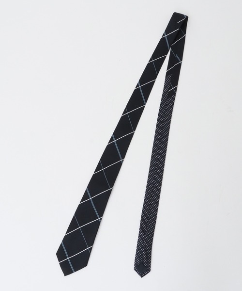 MEN'S BIGI(メンズビギ)の「チェック柄シルクネクタイ(ネクタイ・メンズ・ベージュ/ネイビー/ボルドー・FREE)」の8枚目の写真