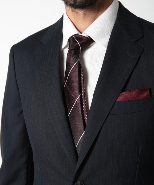 MEN'S BIGI(メンズビギ)の「チェック柄シルクネクタイ(ネクタイ・メンズ・ベージュ/ネイビー/ボルドー・FREE)」の15枚目の写真