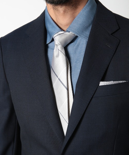 MEN'S BIGI(メンズビギ)の「チェック柄シルクネクタイ(ネクタイ・メンズ・ベージュ/ネイビー/ボルドー・FREE)」の13枚目の写真