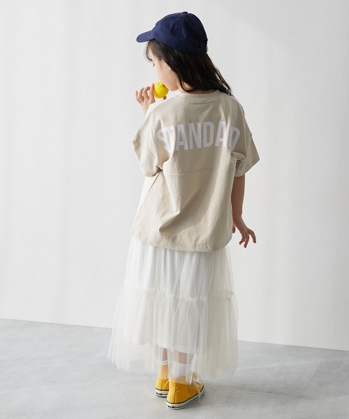 devirock（デビロック）の「綿100％ 型崩れしにくい STANDARD バックロゴプリント 半袖Tシャツ（Tシャツ/カットソー・キッズ・ブラック/ブルーグレー/パープル系4/パープル系5/スモークピンク/グリーン系その他2/グレー系/グレイッシュブルー/パープル系7/ベージュ系1/ホワイト/サックスブルー系/ベージュ/イエロー系1/イエロー系2/パープル系2・80ｃｍ/90cm/100cm/110cm/120cm/130cm/140cm/150cm/160cm）」の22枚目の写真