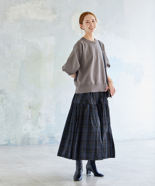JOURNAL STANDARD(ジャーナルスタンダード)の「《WEB限定追加》ウォッシャブルバナナスリーブプルオーバー(ニット/セーター・レディース・チャコールグレー/ブラック・FREE)」の21枚目の写真