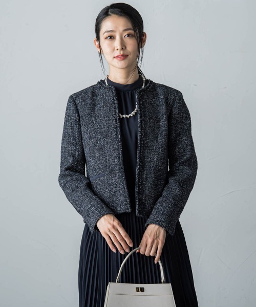 ストレッチツィードジャケット（ノーカラージャケット）｜LAUTREAMONT